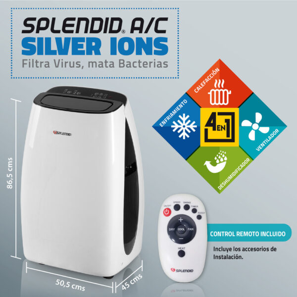 Aire acondicionado portátil 12000BTU Frío/Calor - Image 2
