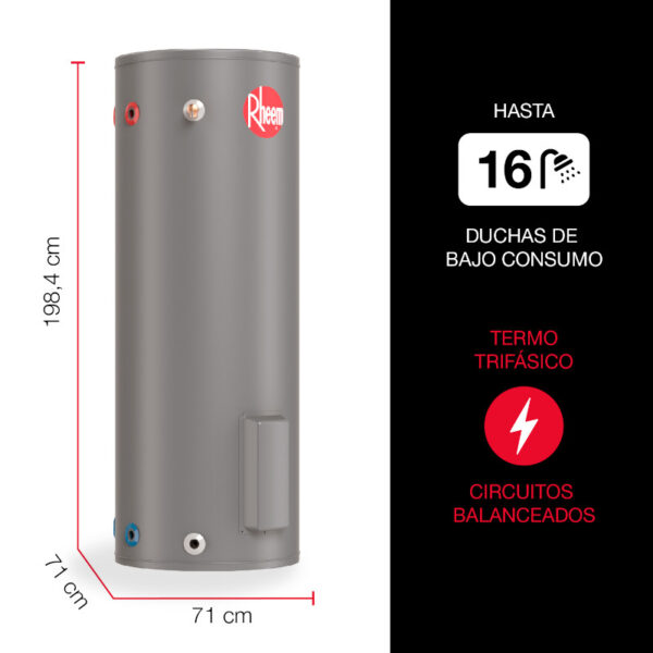 Termotanque eléctrico de piso 500 litros 380V - Image 4